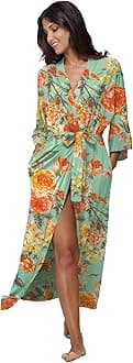 Women's Soft Robes Long Bath Robes Full Length Kimonos Sleepwear Dressing Gown,Solid Color