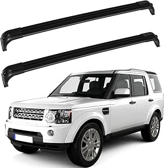 FINDAUTO Roof Rack Cross Bar for Land Rover LR3 2005-2009,for Land Rover LR4 2010-2016(Only Fit Models with Existing Roof Rails) Aluminum Crossbar for Luggage Kayak Bike Cargo Carrier 396LBS/ Black