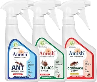Amish -ANT+ BED-BUD+ C0KCROACH Repellent Spray/Ready to use Ant, Bed - Bud, Cokcroach non-toxic, 100% effective, Plant Based extract combo pack Pack of 1 use for Home, Office