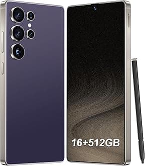 I25 Ultra Unlocked Smartphone,16+512GB Unlocked Phone,Snapdragon 8 Gen3, 6.9" HD+ Display,Built in Pen,7000mAh Dual Speakers 5G/Face ID/Fingerprint Lock/Dual SIM/GPS (Purple)