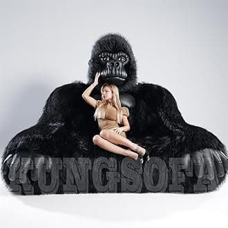 Gorilla Inflatable Sofa Luxury air Couch for Lounging, Gaming,Party,Bars(Black)