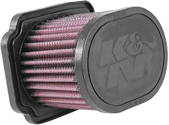 K&N Engine Air Filter: High Performance, Premium, Powersport Air Filter: Fits 2014-2019 YAMAHA (MT-07, XSR700, Tracer 700, FZ-07) YA-6814, red