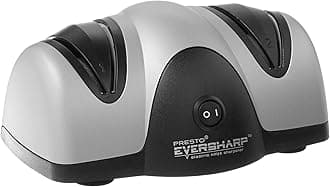 Presto 08800 EverSharp Electric Knife Sharpener, 2-Stage System, Silver/Black