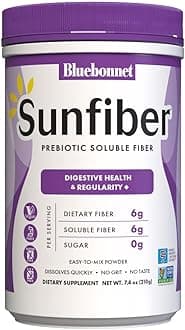 Nutrition Sunfiber – 6 g of Plant Based Prebiotic Soluble Fiber – Supports Digestive Health* - Instant Dissolve – Non-GMO, Vegan, Kosher, Low-FODMAP – Unflavored, 7.4 OZ, 30 Servings