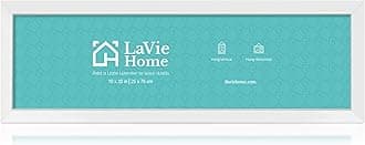 LaVie Home 10x30 Picture Frame White, Panoramic Picture Frame for Wall Decoration, Classic Black Minimalist Style Suitable for Decorating Houses, Offices, Hotels（1 Pack）