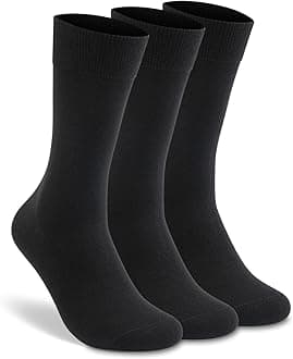 LIXIA Men's Thin Merino Wool Socks, Cozy Winter Warm Breathable Mid-calf Casual Dress Liners 3/6 Pairs Pack