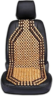 Wood Beaded Comfort Seat Cushion Seat Cover- Double Strung Ultra Comfort Massaging Car Seat Cushion for Car, Truck, or Office Chair