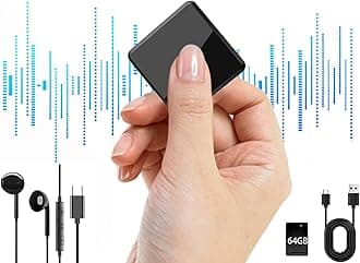 Voice Recorder - 64GB Listening Devices - Clear Audio Quality, Mini Small Recording Devices, Audio Recorder for Car,Meetings,Lecture,Interview