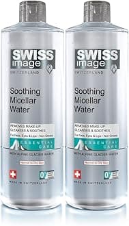 Swiss Image Soothing Micellar Water 2 X 400 ml | Make Up Remover, Cleanses & Soothes, Removes Waterproof Make Up, Non Greasy, hydrating | Non Rinse off | For Normal To Dry Skin