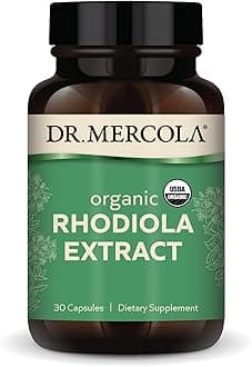Rhodiola Extract, 30 Servings (30 Capsules), Dietary Supplement, Supports Mood and Stress Management, Non-GMO, Certified USDA Organic