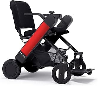 WHILL Model F Power Chair - Convenience and Performance - with Foldable Design, Smart Technology, and Remote Control via App - A Perfect Mobility Solution for Adults and Elderly. - Red (One Size)
