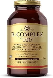 B-Complex “50”, 100 Vegetable Capsules - Energy Metabolism, Cardiovascular Support, Nervous System Support - Non-GMO, Vegan, Gluten Free, Dairy Free, Kosher - 100 Servings