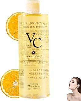 VC Toner-300ml,VC Toner Refreshing Hydrating Rejuvenating,VC Water Contains VC Ingredients Deeply Hydrate and Enhance Skin Elasticity,Deep Moisturing,Refreshing Water Lotion for All Skin Types