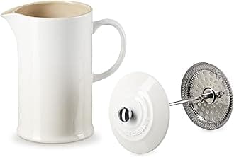 Stoneware French Press, 34 oz., Meringue