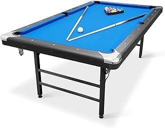 7ft Portable Pool Table, 84" Foldable Billiards Table with Billiard Complete Set of Accessories for Adults, Game Room, Family Sports, Indoor or Outdoor Pool Table
