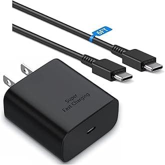 S24 S25 S23 A16 A15 Samsung Charger Super Fast Charging 45W USB C Super Fast Charger with 6FT Type C Charger Cable Cord for Samsung Galaxy S25/S24/S23/S22/S21/Ultra/Plus/FE,Z Fold,Z Flip,Galaxy Tab
