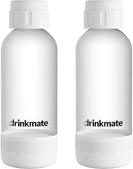 Soda Maker Carbonation Bottles (2 Pack) (0.5L, White)