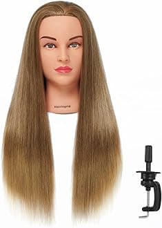 R71907Lb62720: Hairingrid 26"-28" Mannequin Head Hair Styling Training Head Manikin Cosmetology Doll Head Synthetic Fiber Hair And Free Clamp Holder (R71907Lb62720)