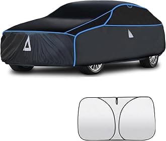 Aoulette Hail Protector Car Cover with Thick Multi-Layered EVA | Gift Windshield Sun Shade | Hail Protection Custom Fit Sedan Nissan Versa, BMW 3 Series, Kia Rio, Chevrolet Sonic VW Beetle etc.
