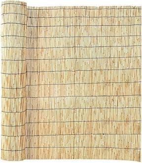 Natural Reed Privacy Fence - Eco-Friendly Bamboo Fencing for Gardens, Balconies, and Patios | Durable, UV-Resistant, Hand-Woven Reed Screen (200x122cm (Big))