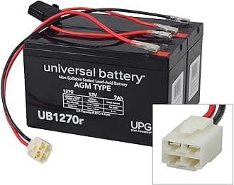 Premium 24 Volt Battery Pack for The Razor Ground Force Drifter & Ground Force Drifter GFD Fury (7 Ah Standard Range, Versions 1+) - Replacement Set of 2 AGM Batteries with Wiring Harness