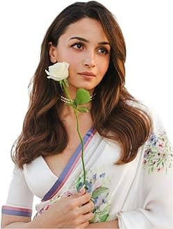 Women's Partywear Satin Silk Saree - Matching Plain Bridesmaid Partywear