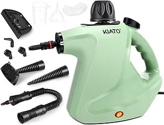 Kiato Handheld Steam Cleaner, 10 in 1 Steamer for Cleaning, Upholstery Steam Cleaner for Surface Cleaning Home, Sofa, Bathroom, Car, Office, Green