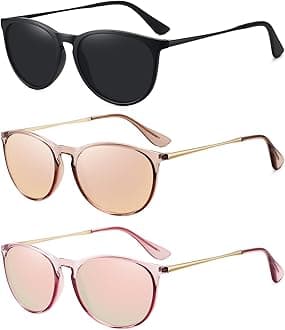 Retro Polarized Sunglasses Womens 2026 Trendy Round Classic Glasses