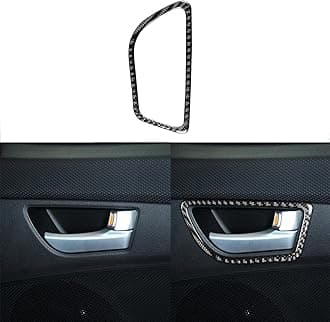 Car Rear Door Handle Premium Real Carbon Fiber Sticker Decal Compatible with Hyundai Veloster 2012 2013 2014 2015 2016 2017 Black Accessories.