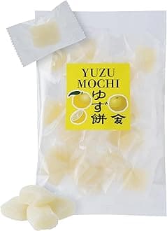 TOMOSAN Yuzu Mochi Candy, Traditional Japanese Citrus Sweets with Yuzu Paste, Soft & Chewy (300g / 10.58oz)