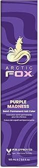 ARCTIC FOX 100% Vegan & Cruelty Free Vibrant Semi Permanent Hair Colour Dye - Purple Madness 165 ml e