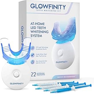 Teeth Whitening Kit - LED Light, 35% Carbamide Peroxide, (3) 3ml Gel Syringes, (1) Remineralization Gel, and Tray
