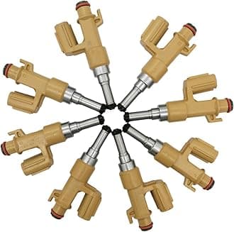 8Pcs FJ1054 23250-0S020 Fuel Injectors 12 Holes Nozzle Engine for Lexus GX460 4.6L LX570 5.7L, Toyota Land Cruiser Sequoia Tundra 4.6L-5.7L 232500S020, 842-12349, 58162N