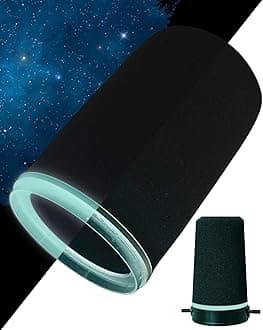 Custom Microphone Windscreen for Shure SM7B, SM7dB and MV7 Mic - POP Filter RK345B Replacement with Colored Retaining Ring (Glowing)