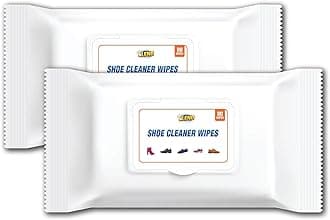 Cleno Shoe Cleaner Wet Wipes For Shoes/Loafers/Sandals/Slippers/Traditional Footwear/Athletic Shoes/Sneakers/White Shoes/Golf-Tennis Shoes/Scrub Off Dirt/Mud - 80 Wipes | Pack of 2 (Ready to Use)