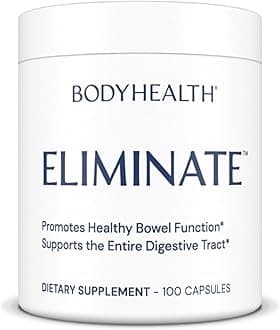 BodyHealth Intestinal Cleanse - Eliminate, Colon Cleanser Detox, Gentle Laxative Pills and Bowel Flush Constipation Relief for Adults, Body Cleanse for Colon Health and Clean Gut (100 Capsules)