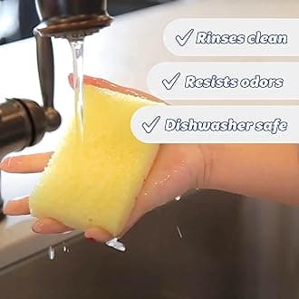 Scrub Daddy Sponge-Daddy XL - Large Scratch-Free Multipurpose Dish Sponge - BPA Free & Made with Polymer Foam - Stain & Odor Resistant Kitchen Sponge (18 Count)