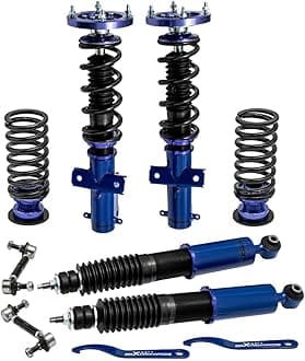 maXpeedingrods Coilover for Ford Mustang 2005-2014, Height Adjustable Coilovers Suspension Kit, Preset Damping Shock Absorber Struts, Lowering Kits Blue
