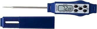 Taylor 9877FDA Compact Waterproof Digital Food Thermometer, 2.81 Inch Stem Length with FDA-Recommended 1.5mm Probe, NSF Certified, Blue