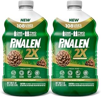 PINALEN 2X Max Aromas Concentrated Multipurpose Cleaner - Fresh Pine Scent - (2 Pack) 108 fl oz - All Purpose Cleaner for Kitchen, Bathroom, Floors & Outdoors