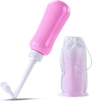 Portable Bidet Travel Large Capacity 450ml(15oz) Personal Toilet Handheld Pink