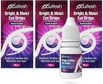 [3pack] Ocufresh Brightening Eye Drops | for Dazzling White Eyes | Refreshes and whitens red Eyes | 10ml Each