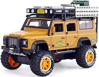 1:28 Scale Die-Cast Metal Camel Trophy Defender with 6 Openable Doors,Music,Lights & Pull Back Action【3 Yrs & Up】【Pack of 1】【Colors as Per Stock】