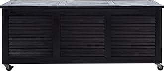 SAFAVIEH Outdoor Collection Elina Black 47-inch Long Cushion Box