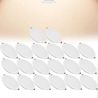 18W LED Recessed Ceiling Spotlights, 4000K Neutral White Ultra Slim Panel Light, Cut Φ150-160mm, AC110-240V Round Downlights for Living Room Office, 20 Pack