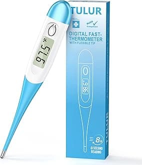 Thermometer for Adults, Digital 10 Seconds Fast Reading Oral Thermometer for Fever with Flexible Tip, Medical Accurate Baby and Kids Thermometer for Oral, Rectal or Under Arm Use (Light Blue)