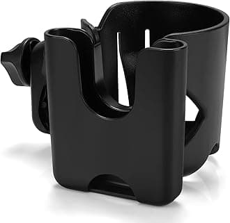 Universal Cup Holder, Stroller Cup Holder with Phone Holder, 360° Rotatable Large Caliber Designed Bottle Holder for Stroller, Bike, Wheelchair, Walker, Scooter
