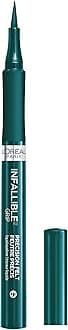 L'Oreal Paris Cosmetics Makeup Infallible Grip Precision Felt Eyeliner, Smudge Resistant, Long Lasting Waterproof Eyeliner, Green, Green, 0.03 fl oz