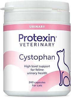 Protexin Veterinary Cystophan Capsules for Cats for Urinary and Bladder Health, Meat-Free Chicken Flavour, 240 Capsules