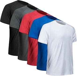 MCPORO Workout Shirts for Men Short Sleeve Quick Dry Athletic Gym Active T Shirt Moisture Wicking